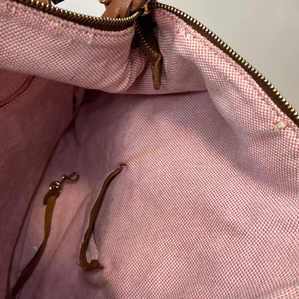 Vintage Dooney & Bourke Large Dillen Sac Hobo Brown Leather Purse Shoulder Bag